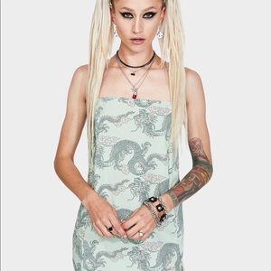 Motel Datista Front Slit Slip Dress